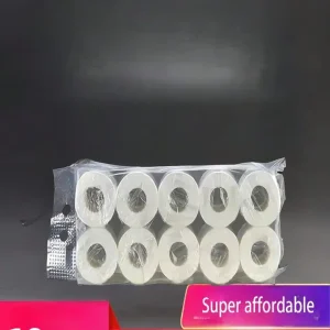 10-Volume 4-Ply Thickened Toilet Paper, Soft Household & Hotel Tissue Family Pack